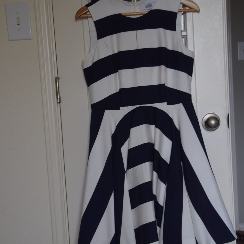 Navy & White Belle Badgley Mischka Dress